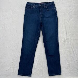 Gloria Vanderbilt Jeans Womens 12 Dark Amanda High Rise Tapered Stretch Denim